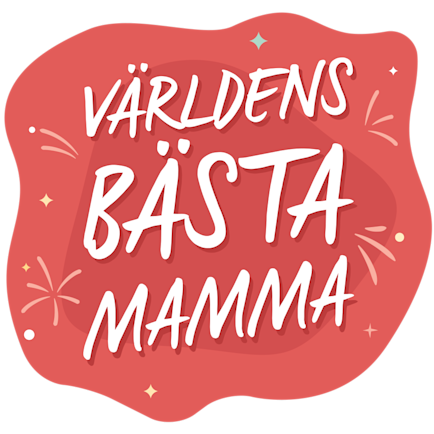 Illustration med text Världens bästa mamma