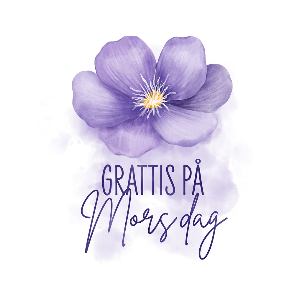 Mors dag illustration Lila blomma