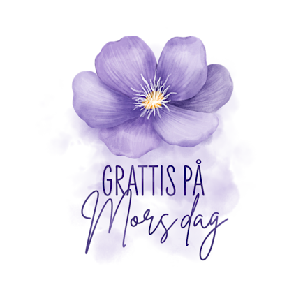 Mors dag illustration Lila blomma