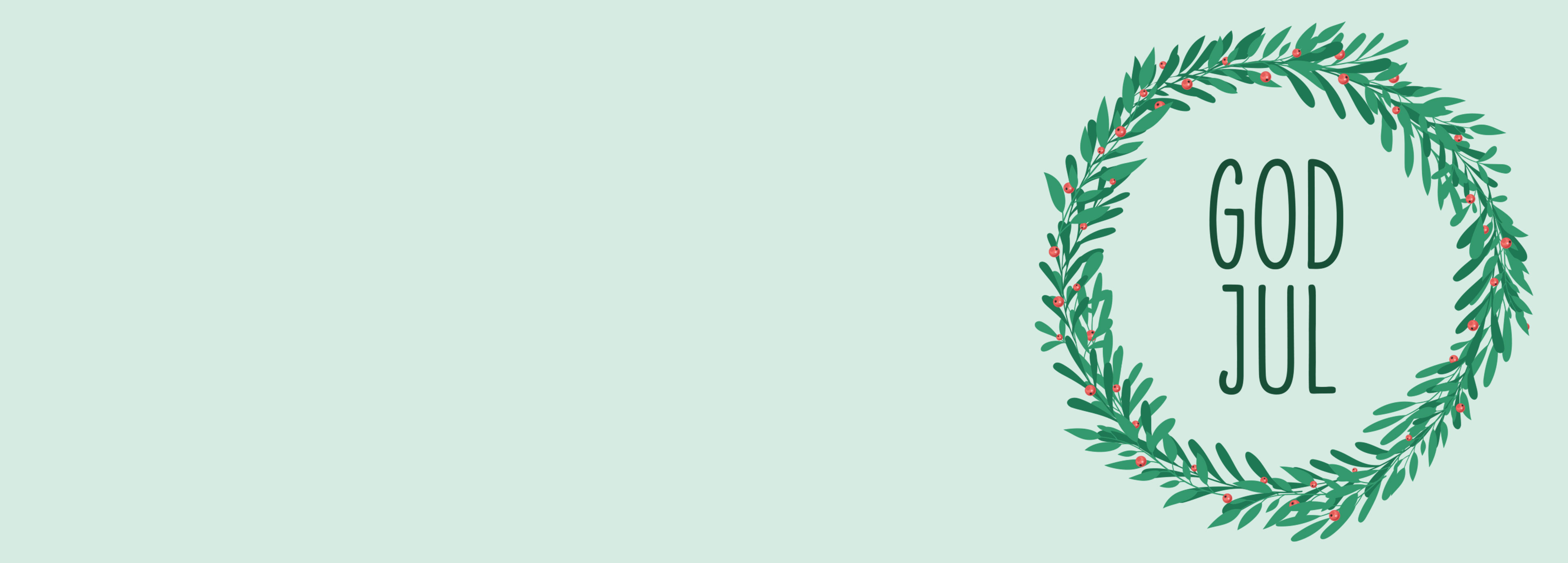 Illustration med texten God Jul.