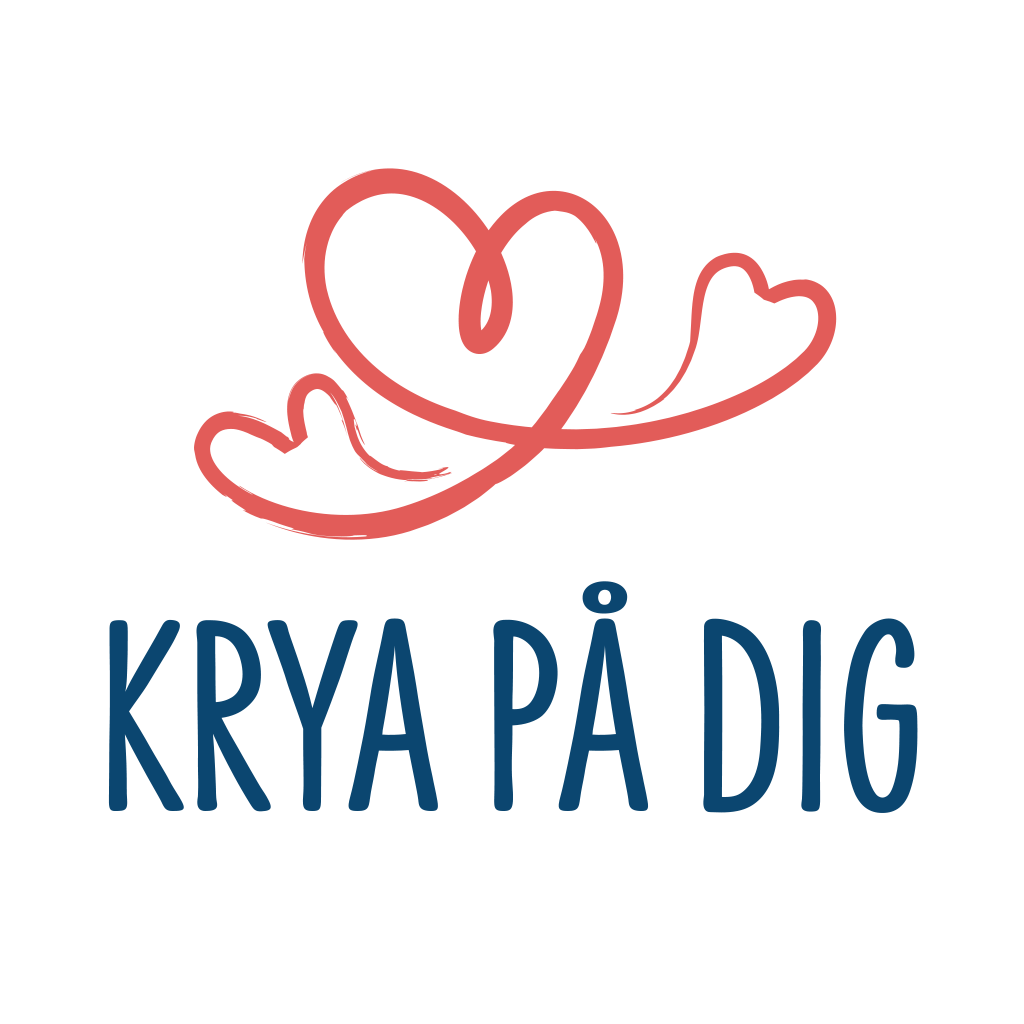 Illustration streckhjärtan med text krya på dig