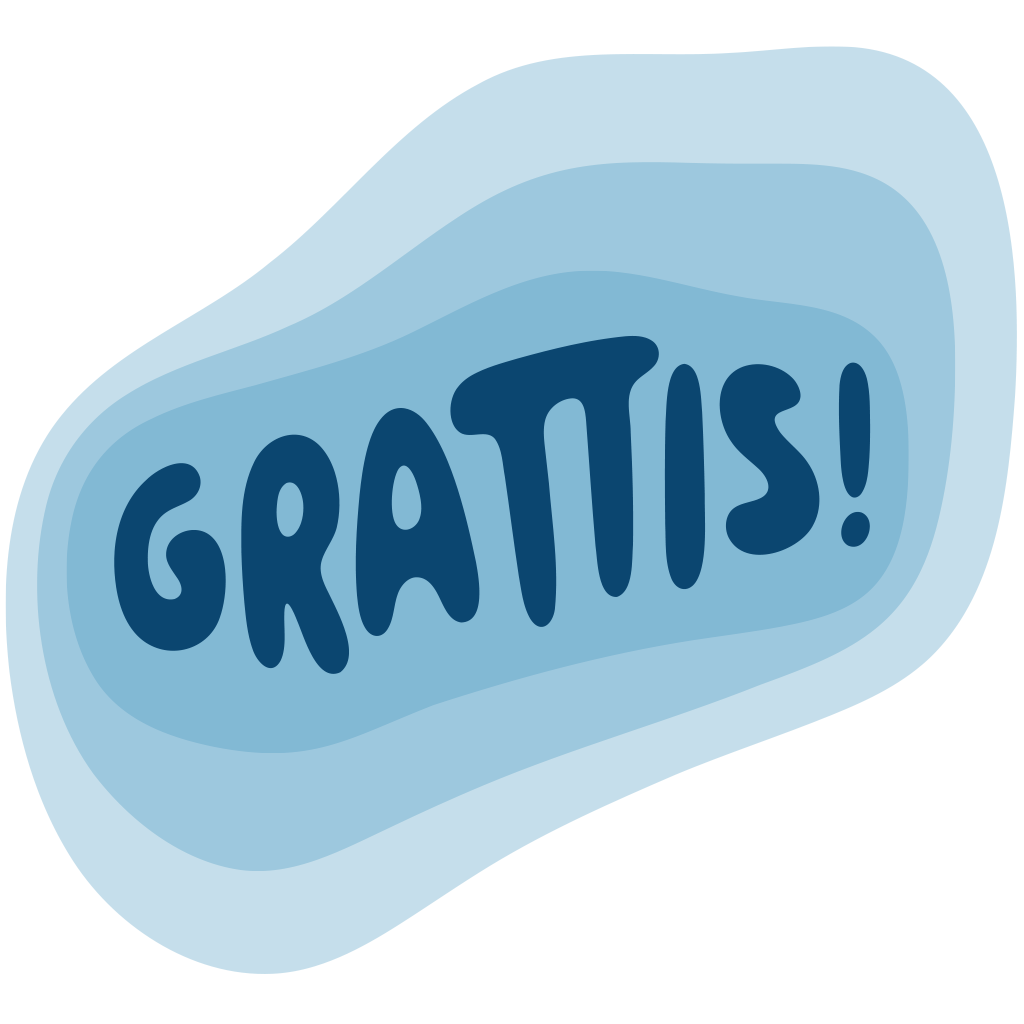 Illustration blått pulsmönster med texten grattis