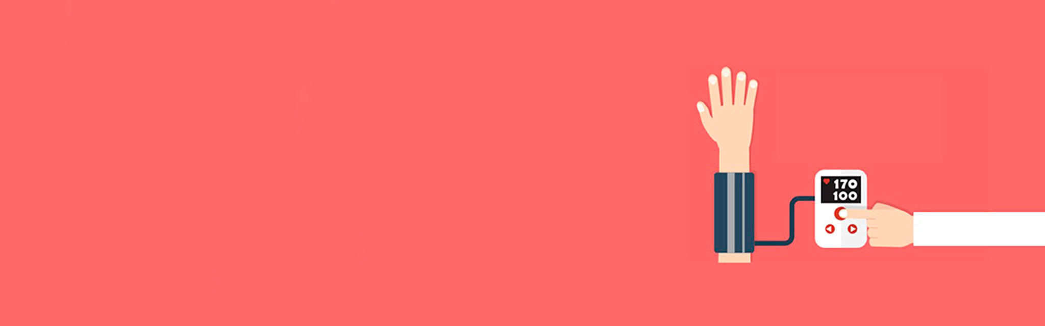 Illustration över en arm som tar sitt blodtryck.