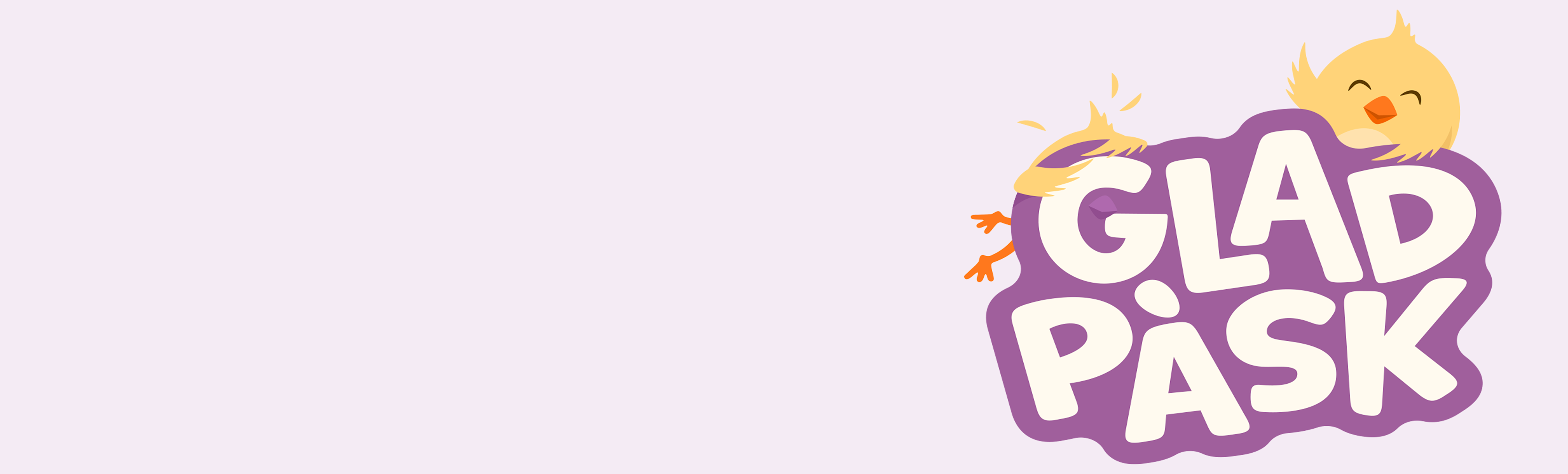 Illustration text Glad påsk och en påskkyckling