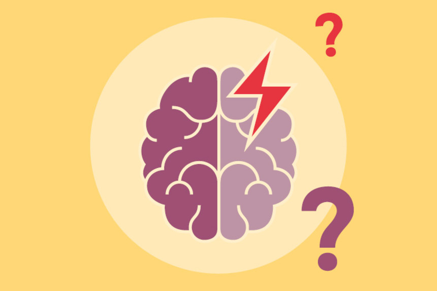 Illustration av en hjärna