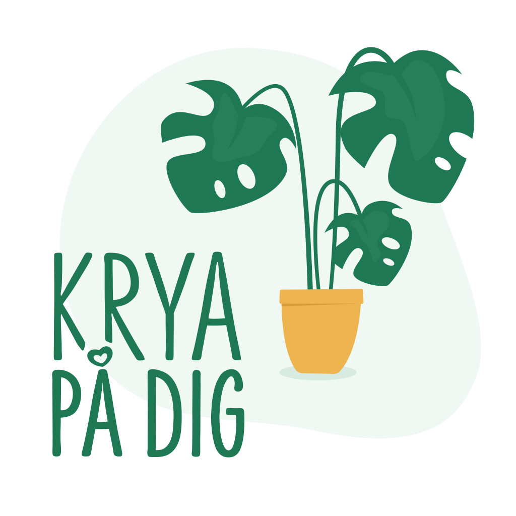 Illustration växt med text krya på dig