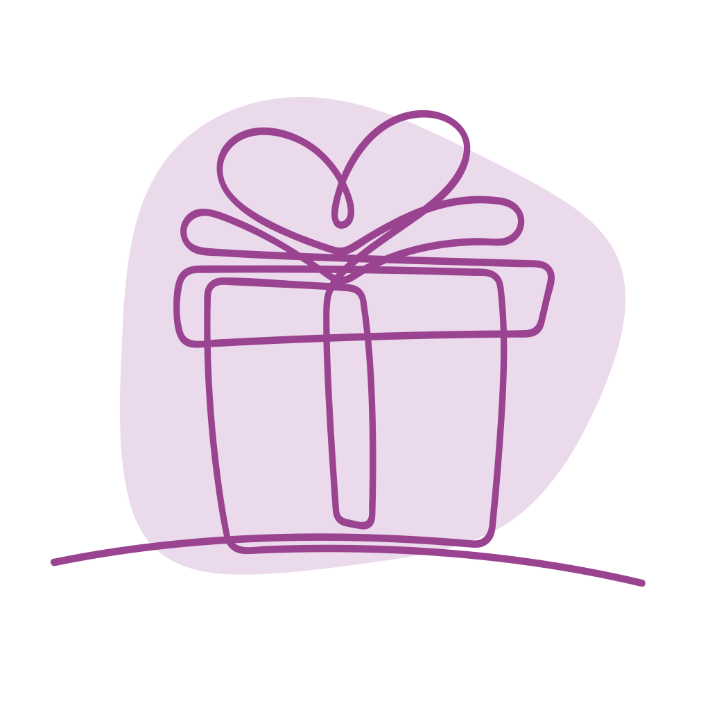 Illustration lila paket