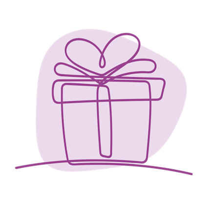 Illustration lila paket