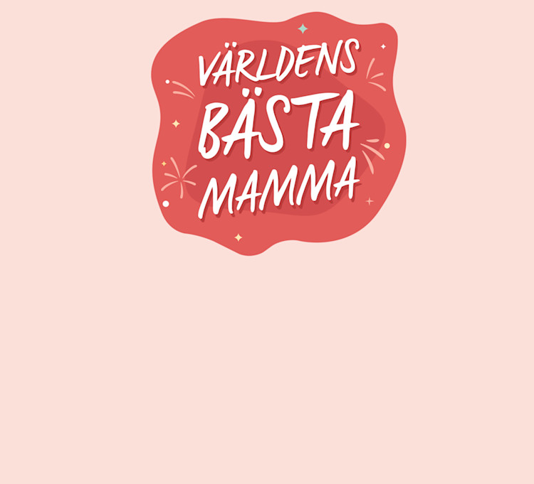 Mors dag - Illustration med text Världens bästa mamma