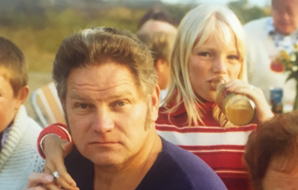 Kristina Sparreljung med sin pappa