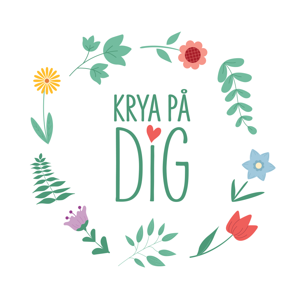 Illustration krans med texten krya på dig