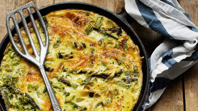 Sparrisfrittata med potatis