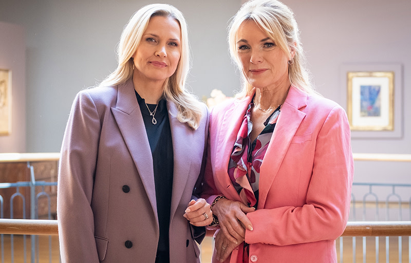 Mia Suazo Eriksson, Marknadsdirektör på Stockholms Auktionsverk, och Kristina Sparreljung, Generalsekreterare för Hjärt-Lungfonden.