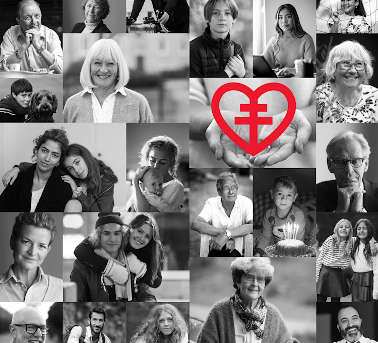 Collage med människor i olika åldrar