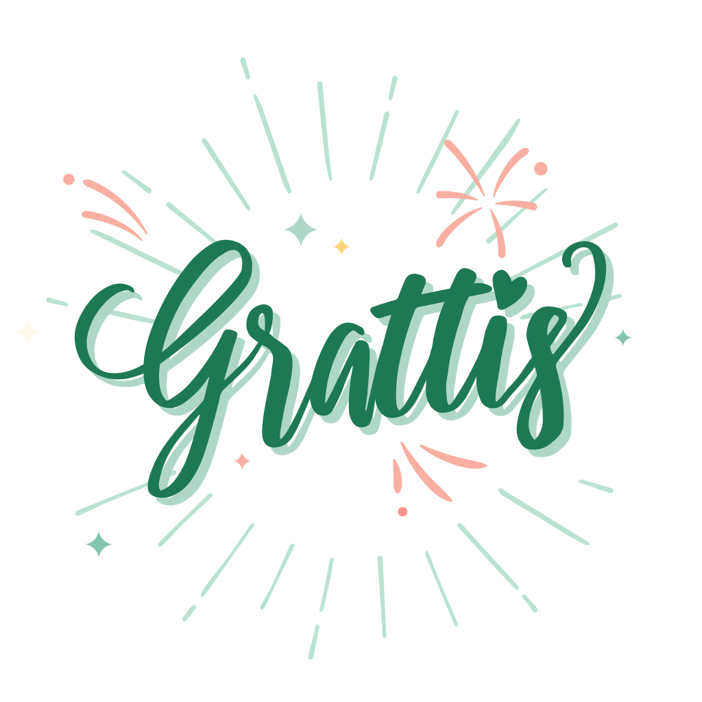 Illustration ordet grattis i ett fyrverkeri