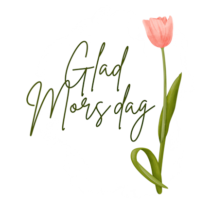Mors dag illustration Tulpan, rosa