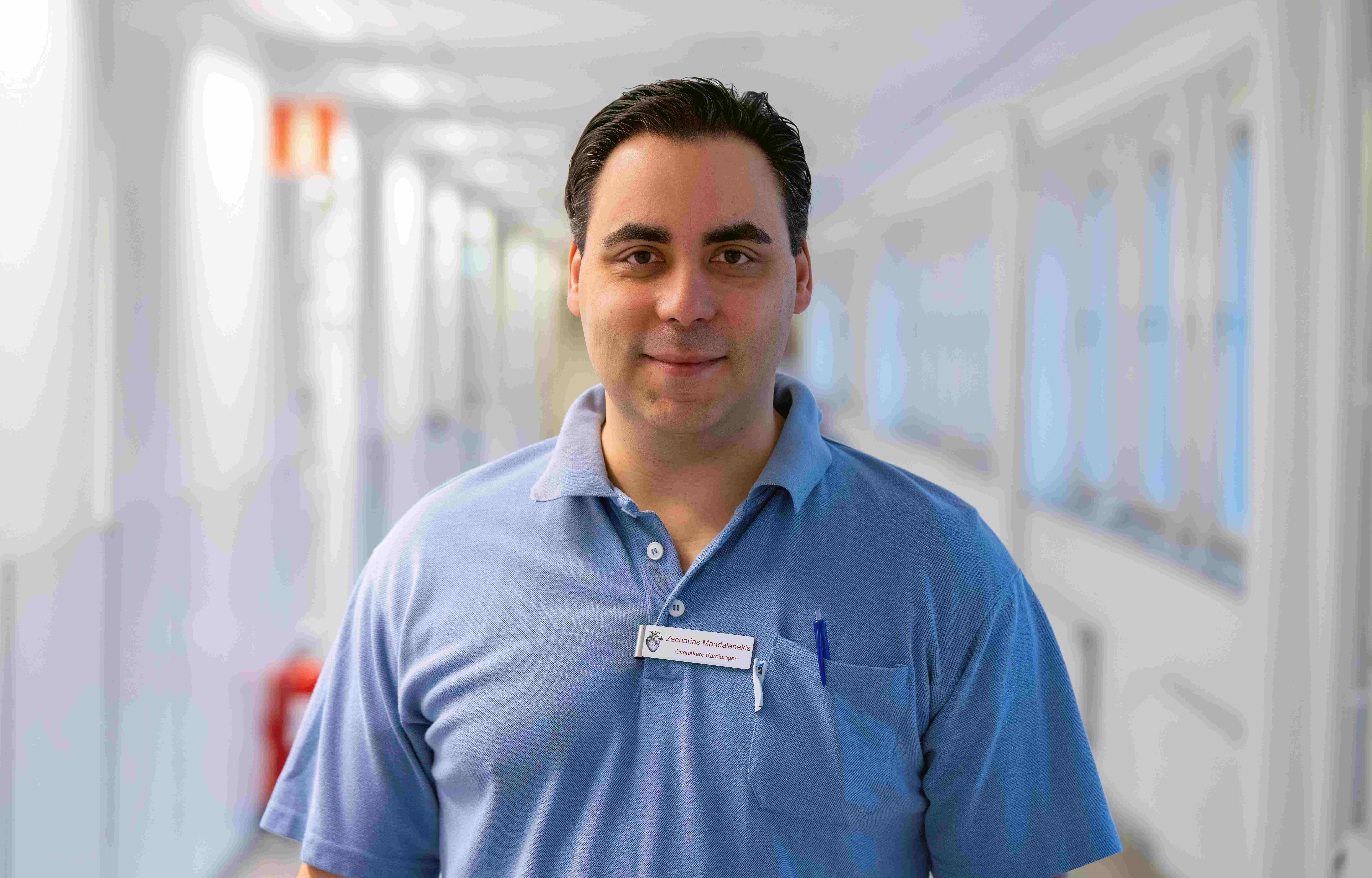 Forskare Zacharias Mandalenakis på sjukhus