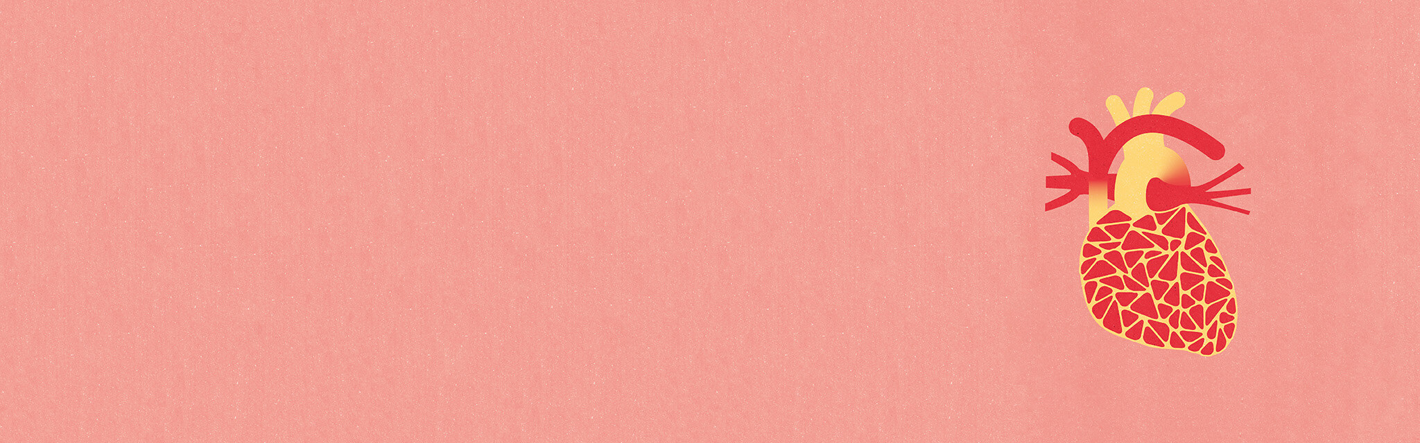 Illustration över hjärta med högt kolesterol.