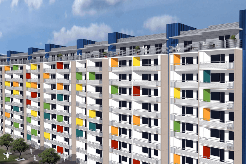 En byggnad med studentboenden i Rosengård