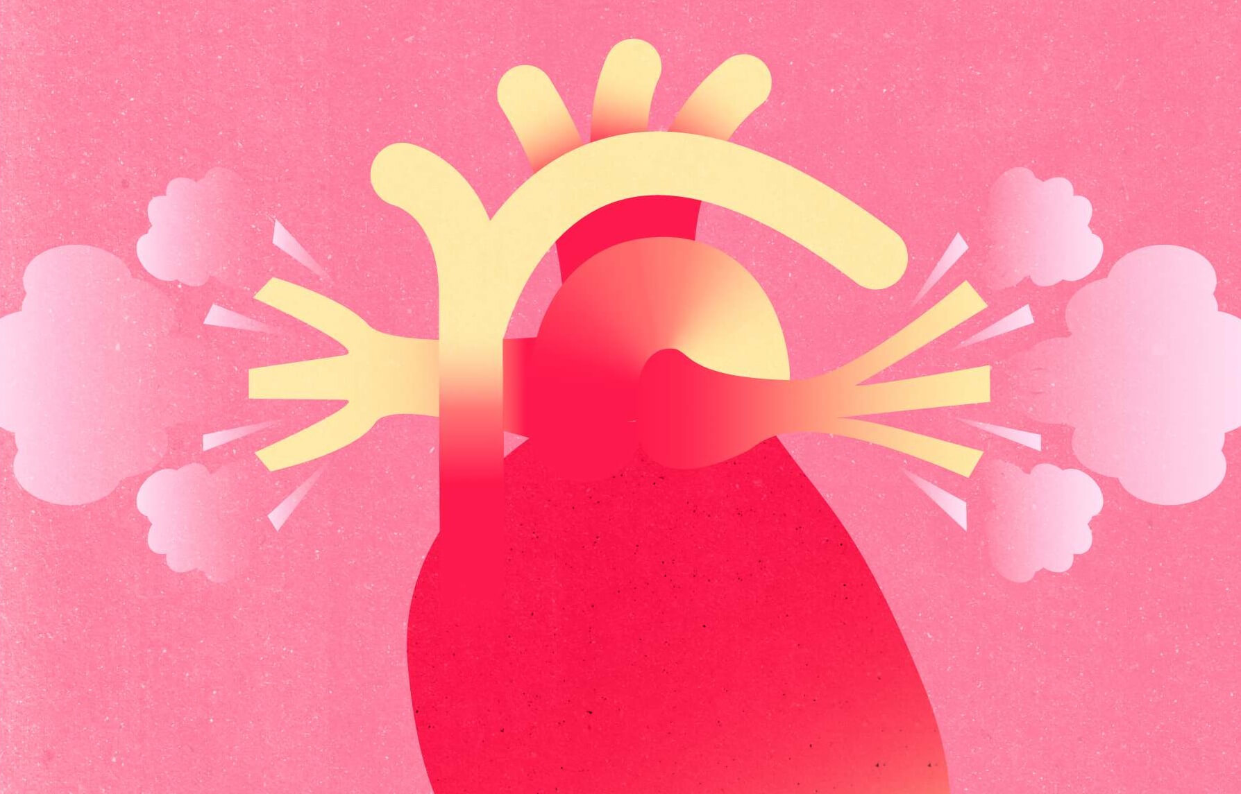 Stress hjärta illustration.