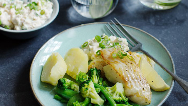 Torsk med ägg- och kaviarröra