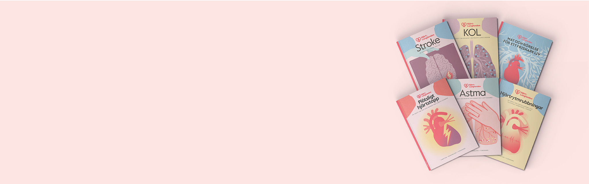 Skrifter mot rosa bakgrund.