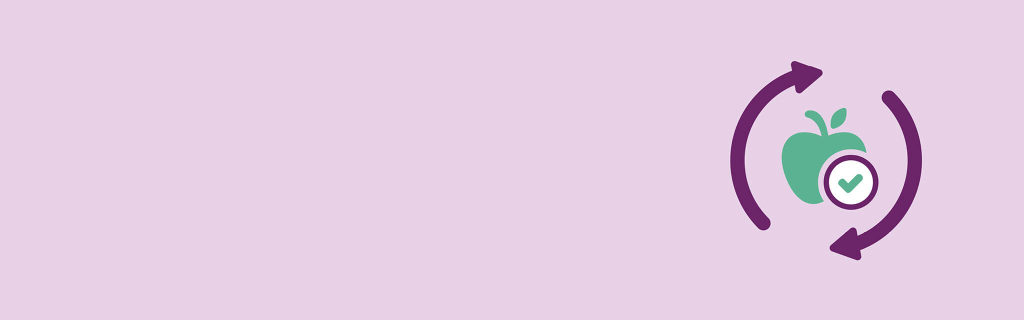 Illustration med ett äpple som symboliserar sunda levnadsvanor.