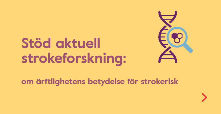 Illustration och text: Stöd aktuell strokeforskning.