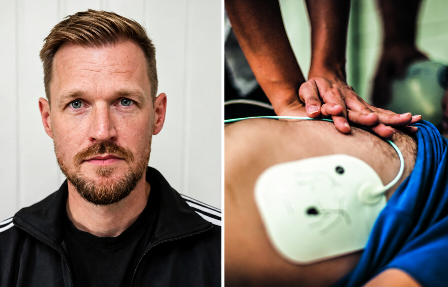 Oskar gjorde HLR, och bild på person som får HLR