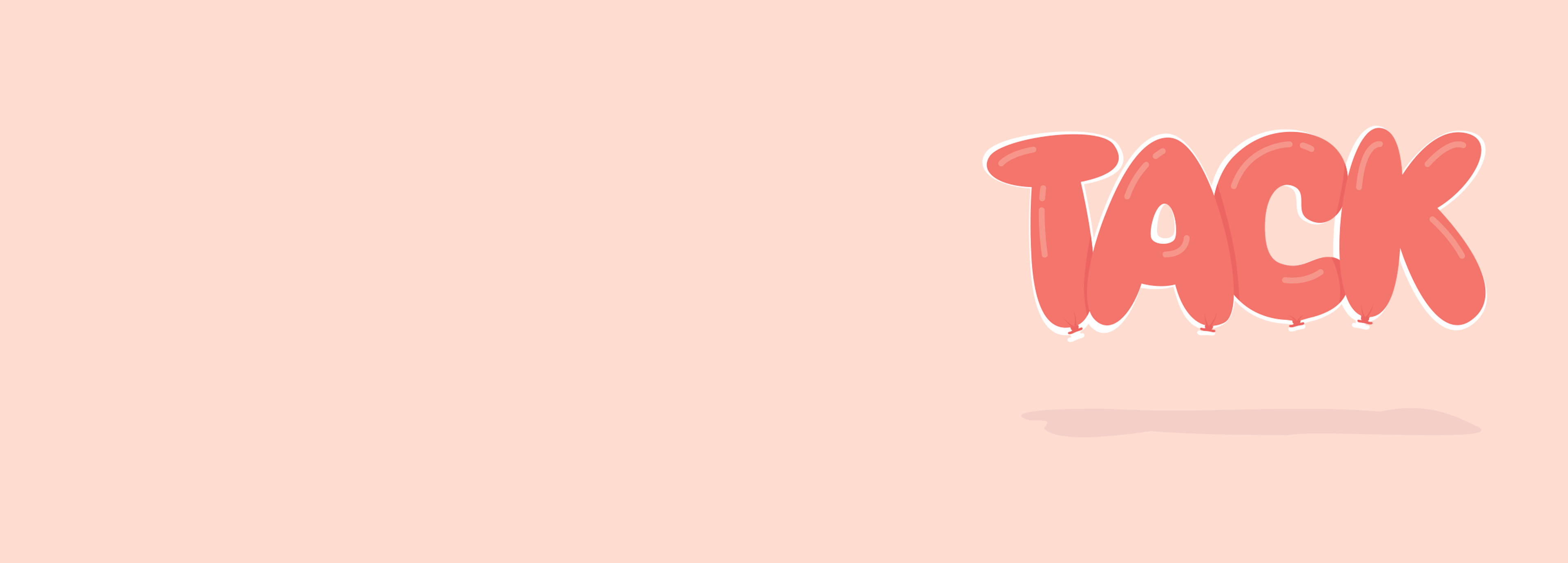 Illustrationer ballonger formar ordet tack