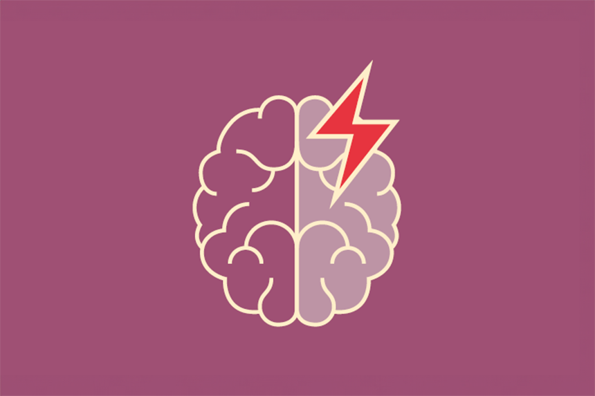 Illustration stroke hjärna