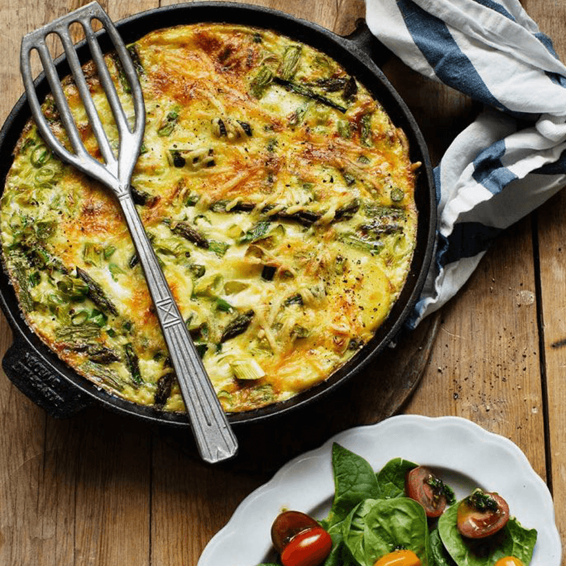 Sparrisfrittata med potatis