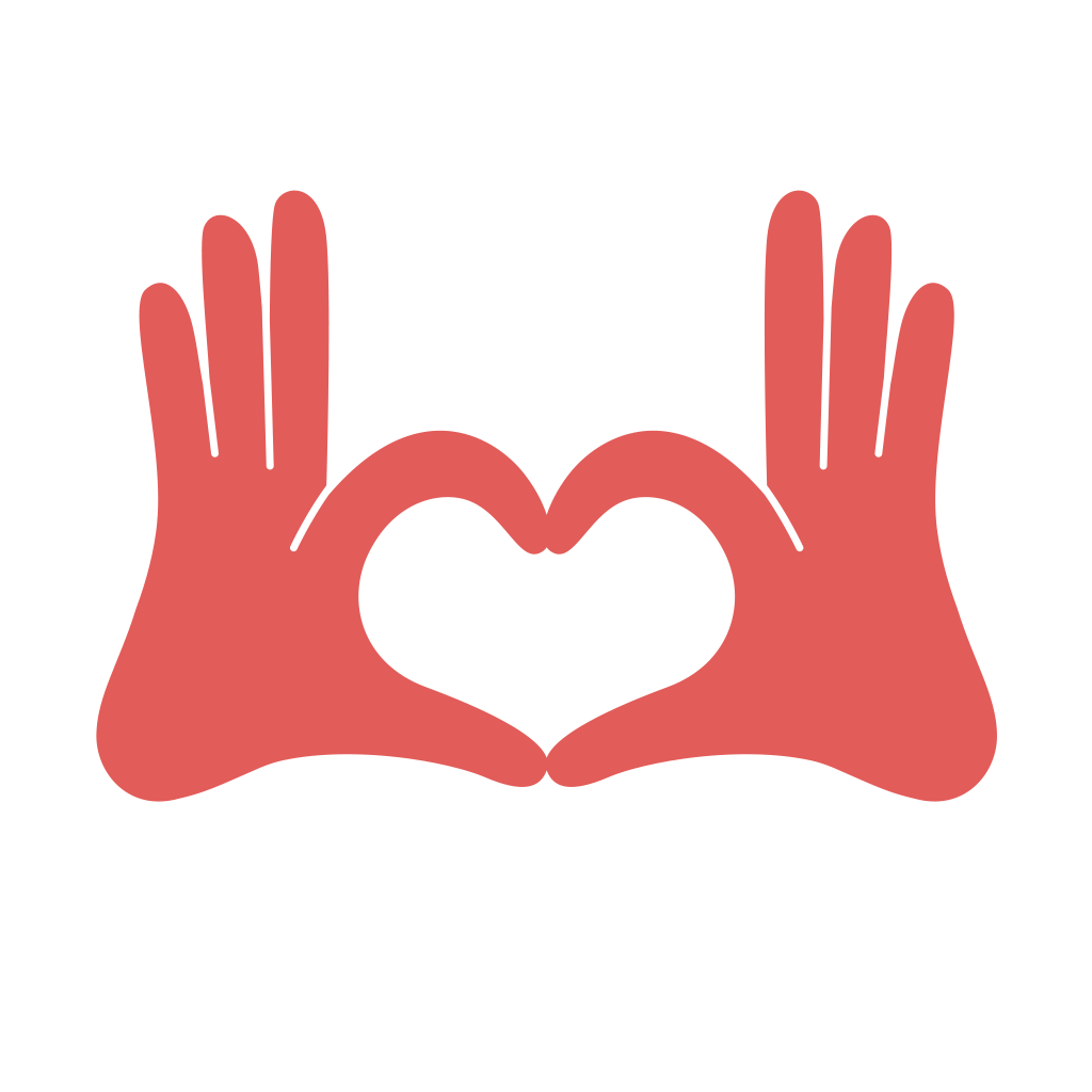 Illustration handhjärta rakt