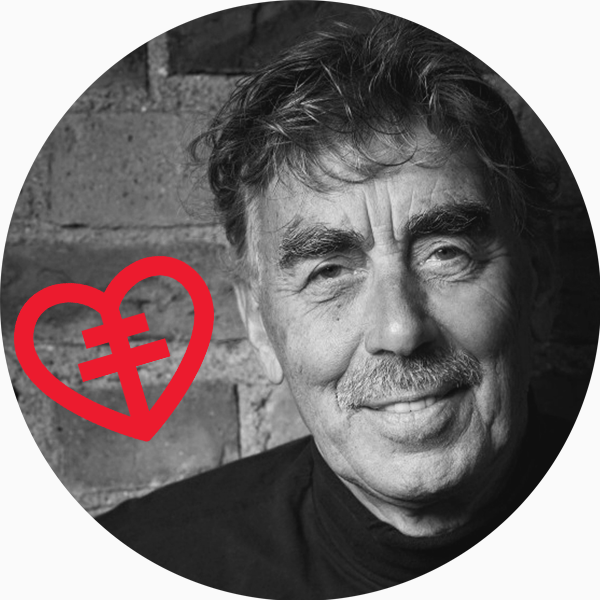 Svartvit bild på Lasse Åberg