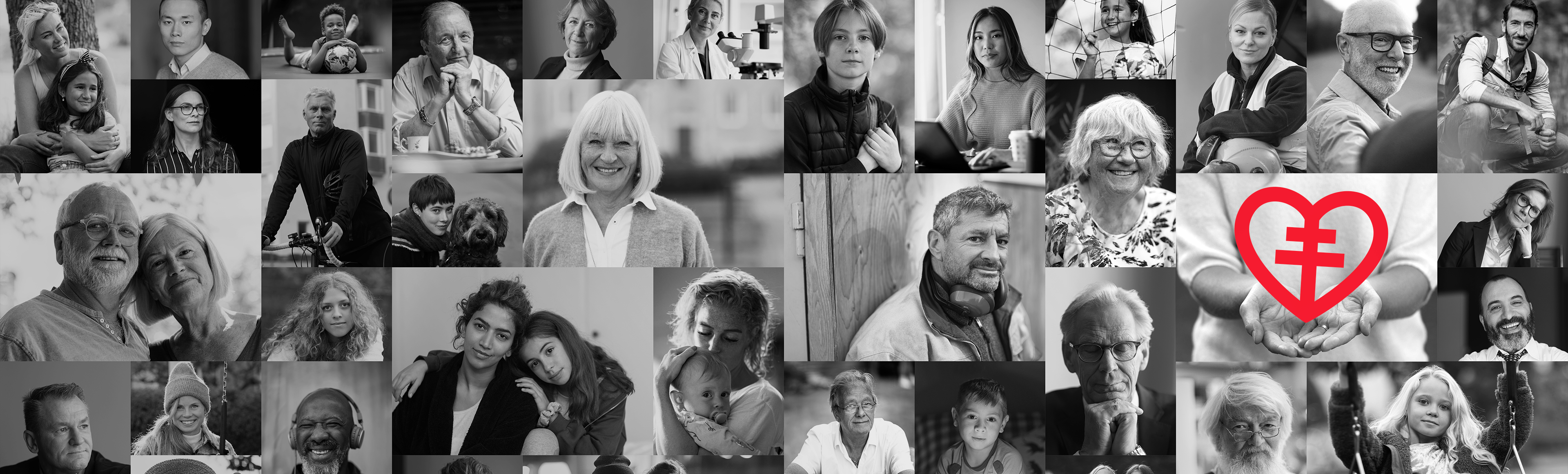 Collage med människor i olika åldrar