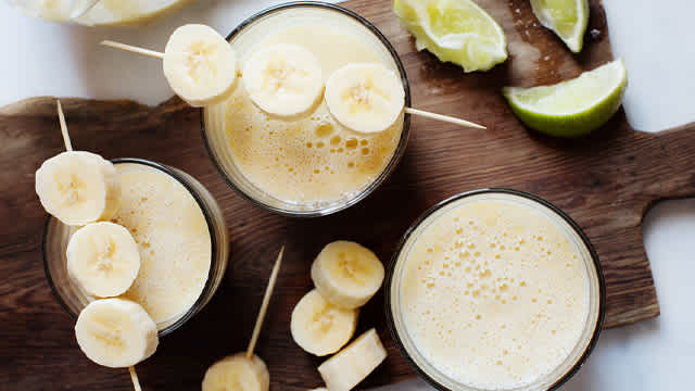 Havresmoothies i glas.