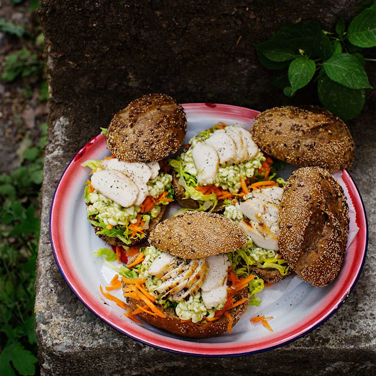 Picknickmacka med kyckling och pesto | Hjärt-Lungfonden