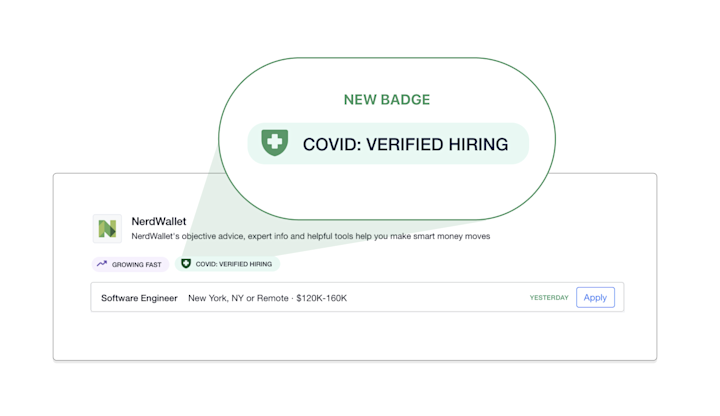 COVID: Verified Hiring badge
