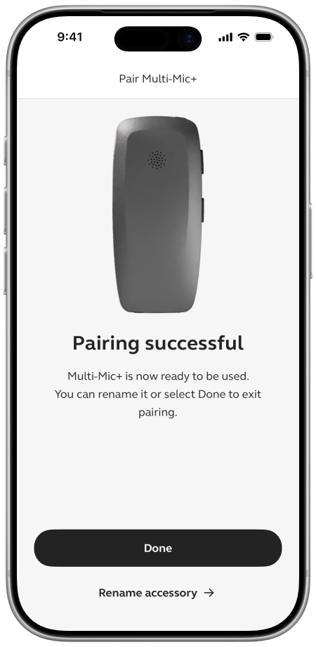 GN Auracast+ — Pairing successful