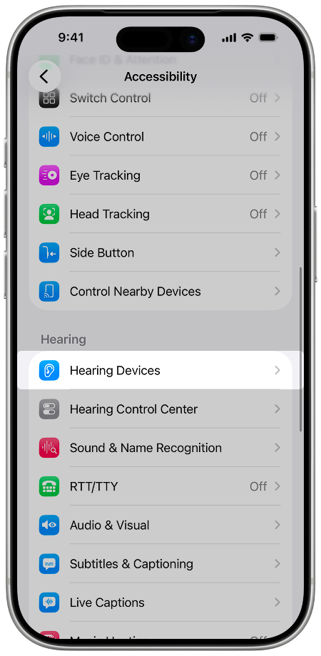 Step 2 — Accessibility Hearing Devices (2 of 2)