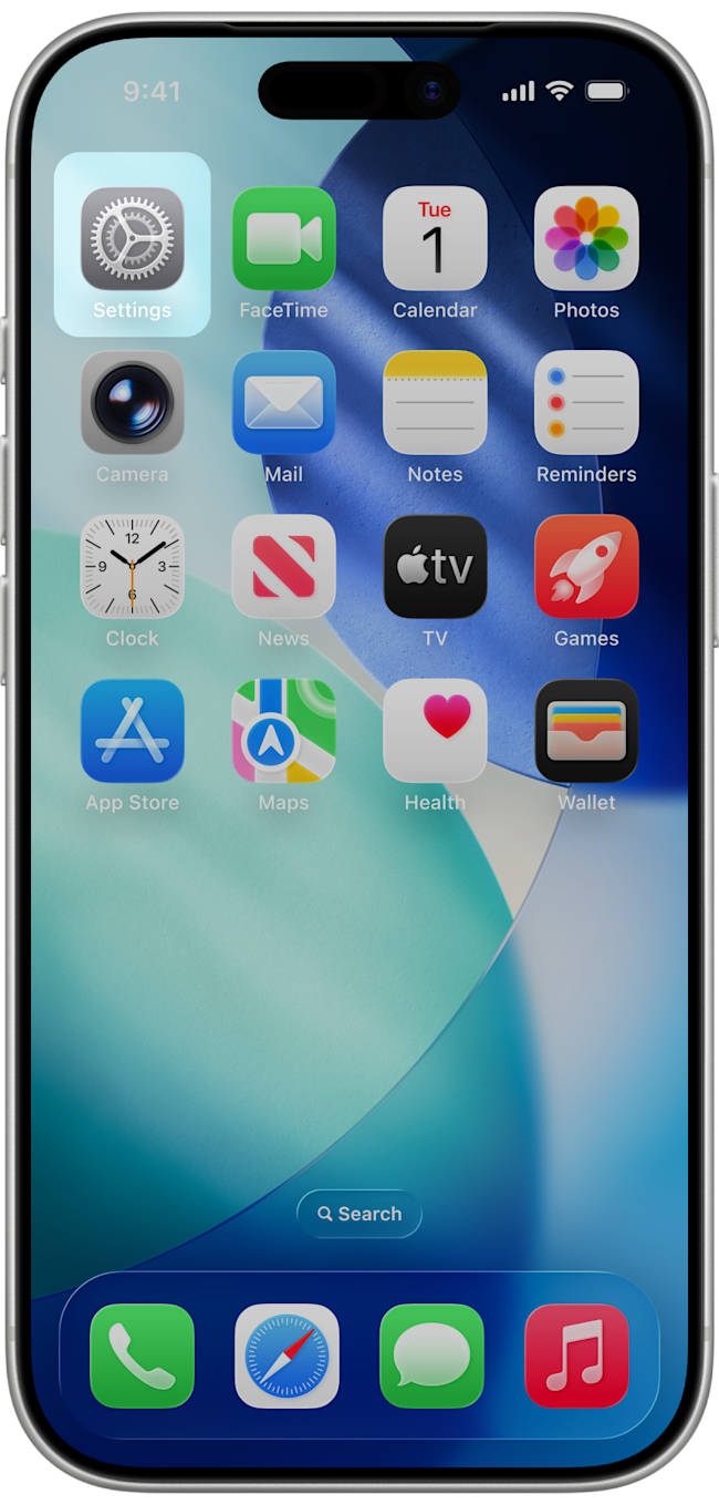 Step 1 — Settings and Bluetooth (1 of 3)