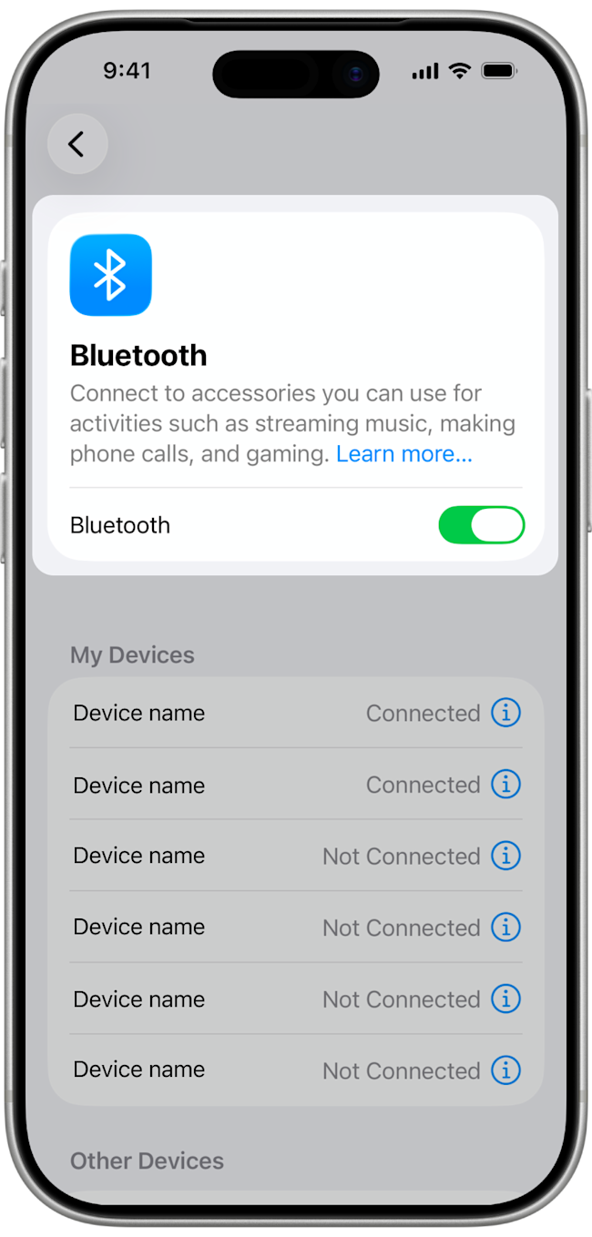 Step 1 — Settings and Bluetooth (3 of 3)