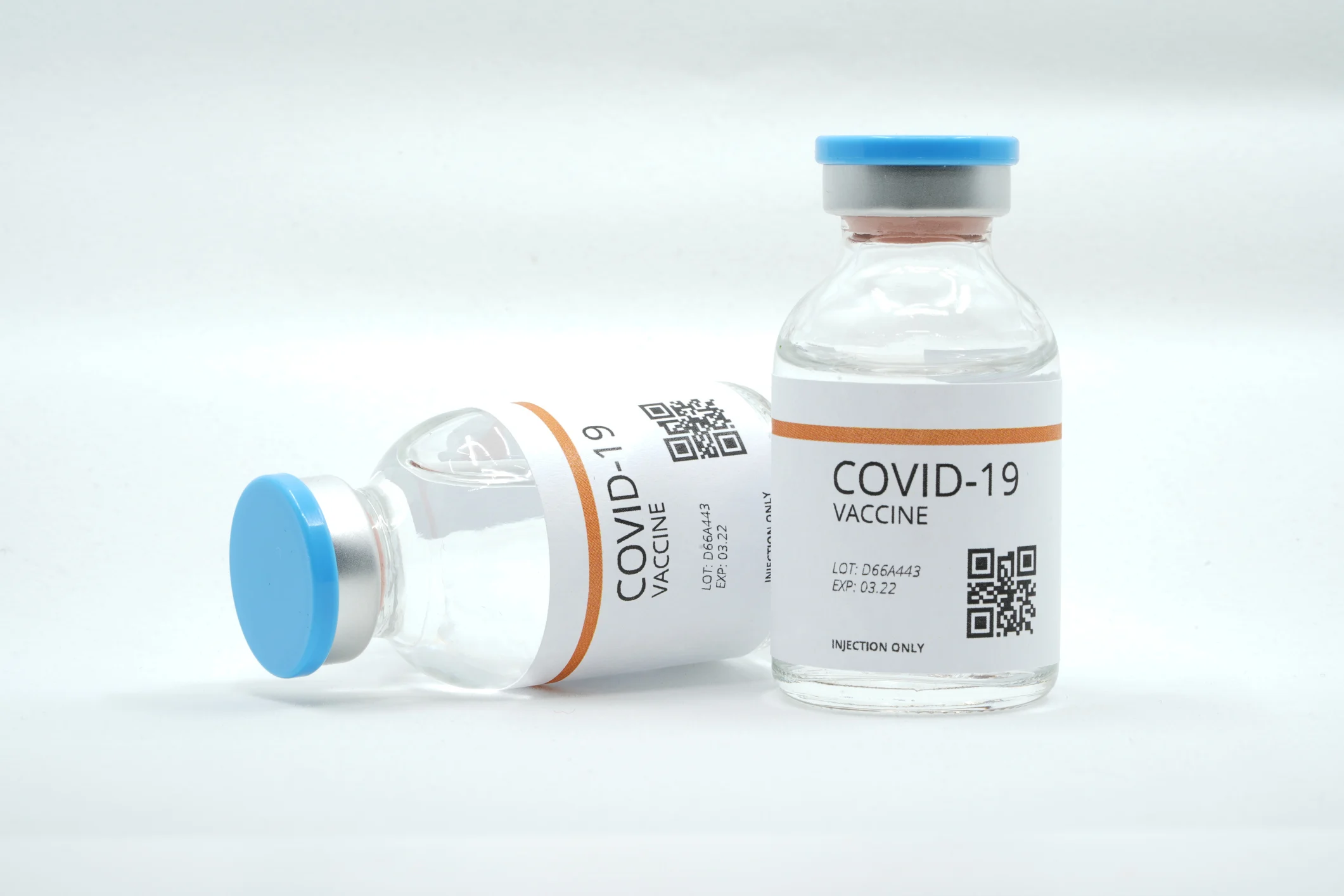 Two COVID vaccine bottles