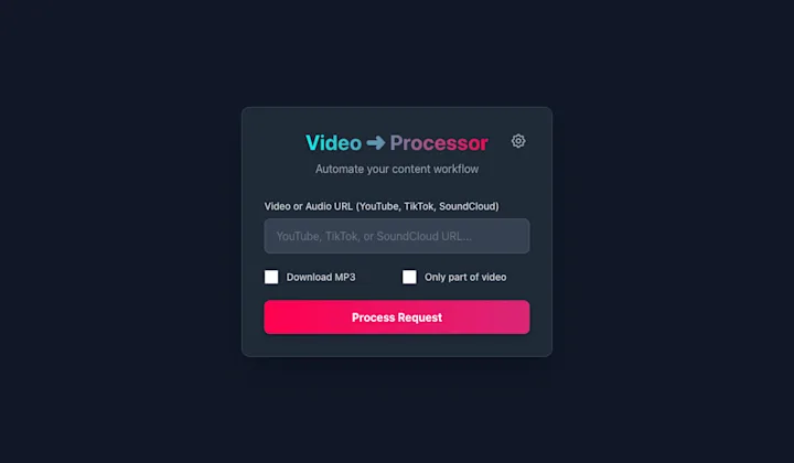 Preview of Media Downloader with Hooks - Dockerized