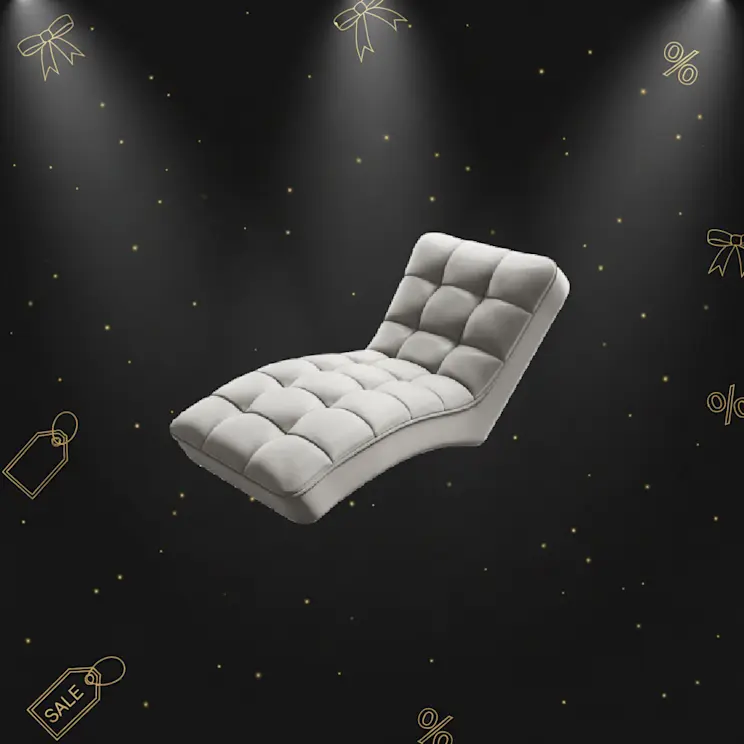 Szary szezlong Loren o miękkim siedzisku i eleganckim designie, idealny do relaksu.