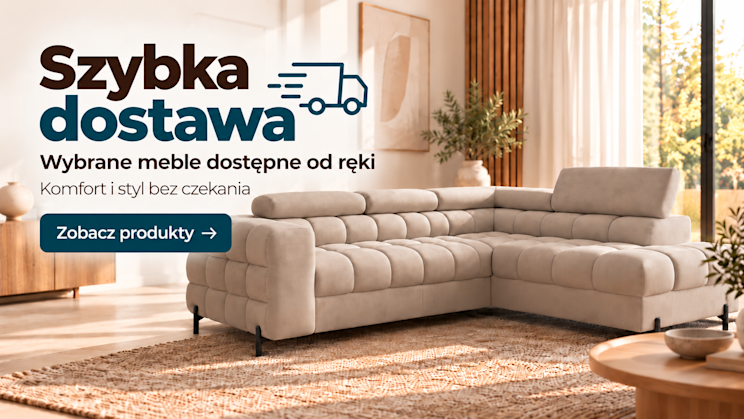 Szybka dostawa - meble dostarczymy w przeciągu 3 dni do Twojego domu. Szeroki wybór produktów z szybką dostawą.
