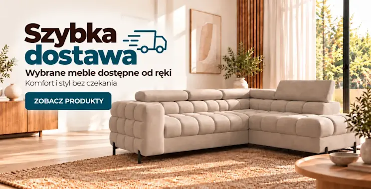 Szybka dostawa - meble dostarczymy w przeciągu 3 dni do Twojego domu. Szeroki wybór produktów z szybką dostawą.