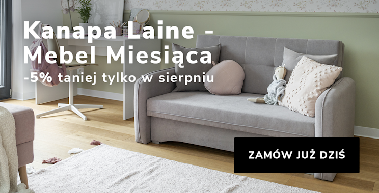 Kanapa Laine – Mebel Miesiąca sierpnia. Stylowa sofa do pokoju młodzieżowego z rabatem -5% tylko w sierpniu!