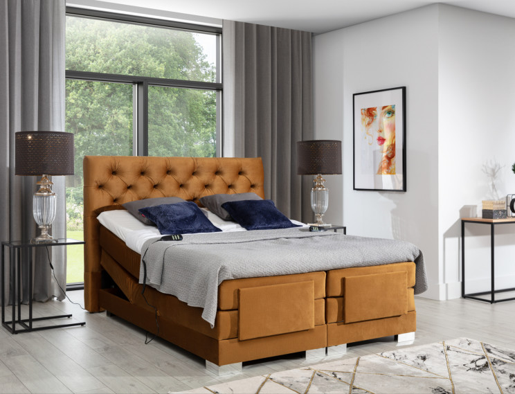 Wyjątkowy komfort - elektryczne łóżko kontynentalne glamour