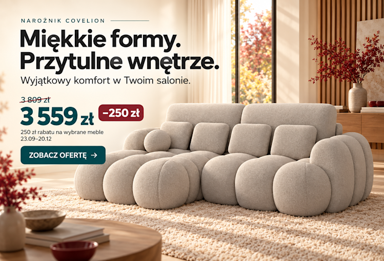 Odśwież swoje wnętrze na nowy sezon. Wybierz wybrane narożniki, kanapy i łóżka ELTAP i zgarnij 250 zł rabatu.